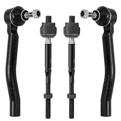 Detroit Axle - 4 Front Tie Rods for Nissan Sentra Leaf NV200 Chevrolet City - size: 4S48537/group