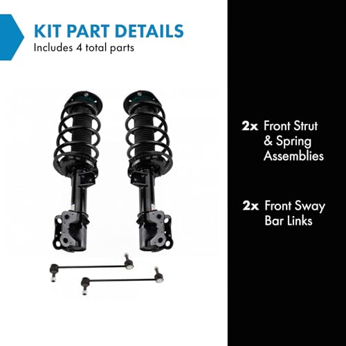 TRQ Front Suspension Kit Complete Strut & Coil Spring Assembly Sway Bar - style: SCA31152
