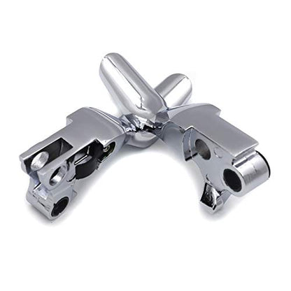 HTTMT- Chrome Shorty Brake Clutch Levers Compatible with Harley 96-03 XL/96-07 Dyna Touring/96-07 Softail 45075-07, 55798-10A [P/N: MT241-027ST-CD]
