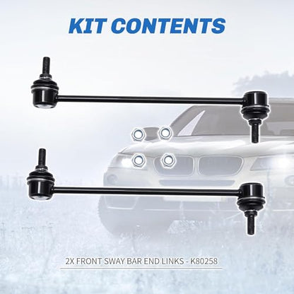 Sway Bar Link Front Compatible With Chrysler Sebring Dodge Avenger Dodge Caliber Jeep Compass Patriot Mitsubishi Outlander Mazda Automotive Replacement Sway Bar Link Kits, K80258 - size: K80258