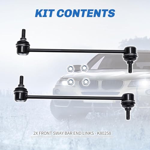 Sway Bar Link Front Compatible With Chrysler Sebring Dodge Avenger Dodge Caliber Jeep Compass Patriot Mitsubishi Outlander Mazda Automotive Replacement Sway Bar Link Kits, K80258 - size: K80258