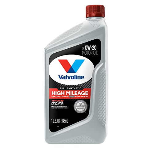 Valvoline Full Synthetic High Mileage with MaxLife Technology SAE 0W-20 Motor Oil 1 QT (Packaging May Vary) - size: 1 qt (Pack of 1), style: Full Synthetic High Mileage