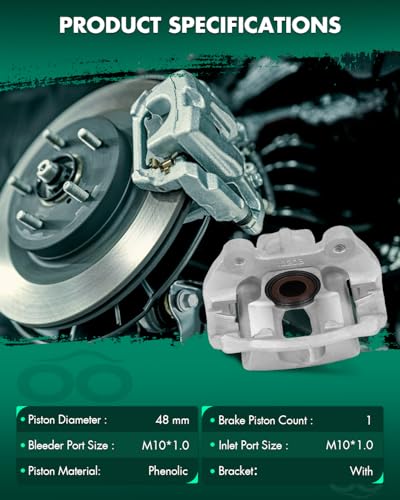 SCITOO 18B5059 18B5058 Rear Left & Right Disc Brake Calipers With Bracket - size: Rear[18B5059 & 18B5058]Silver