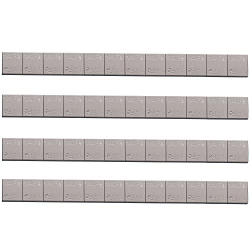 Taiss 48PCS wheel weights stick on 1/4 Oz,0.25 Oz Adhesive Backed Wheel Weights,Grey Adhesive Stick on Wheel Weights F-067