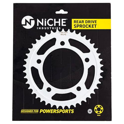 NICHE Drive Sprocket Chain Combo for Honda Shadow Spirit 750 Front 17 Rear 42 Tooth 525HZ Standard 122 Links - size: Standard Chain