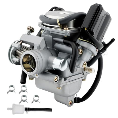 PD24J Carburetor, Fit For 125cc 150cc ATV Moped Scooter Engine 4Stroke GY6 - size: Carburetor Only