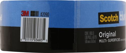 ScotchBlue Original Multi-Surface Painters Tape, 2 Inch Wide (1.88 in. x 60 Yds), 1 Roll Blue Paint Tape Protects Surfaces & Removes Easily, Masking Tape for Indoor and Outdoor Use (2090-48NC) - style: 1 roll