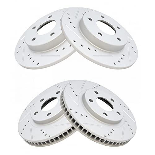 TRQ Brake Performance Rotor Kit Front & Rear - style: BRA15015