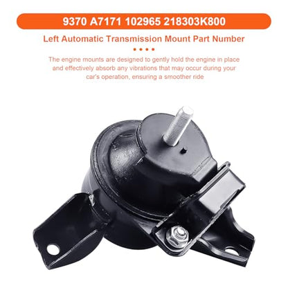 Engine Motor Mount Set & Trans Mount ,Replaces A7162 A7147 A7153 A7171 - size: Azera 07-08 3.3L/06-08 3.8L