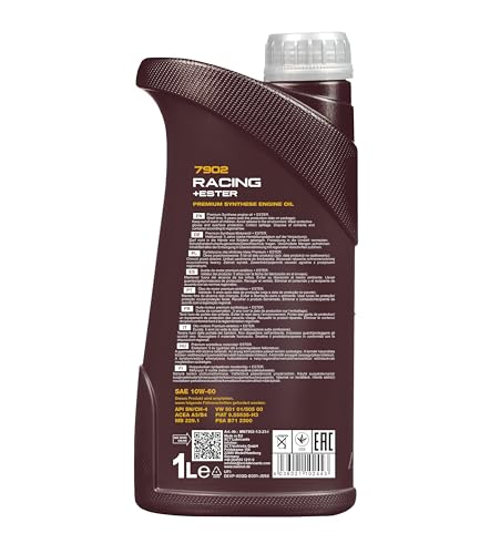 MANNOL 7902 Racing + Ester 10W-60 Engine Oil, Car Oil API SN, 1L