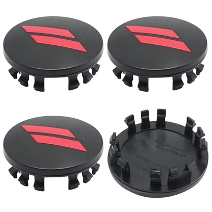 MDEOOSKY 4Pcs 6CZ27RM8AA 63mm 2.5" Wheel Center Cap Covers, Replacement for Dodge Charger, Challenger, Durango Replace 6CZ27DX8AA (Red) - color: Red