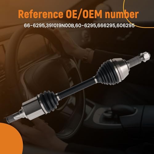 maXpeedingrods Front CV Axle Shaft Assembly for Nissan Maxima 2009-2014 V6 3.5L DOHC Petrol, Left Driver Side Replace# 66-6295 666295 - size: for 66-6295-L