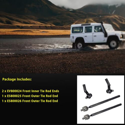 Front Outer Inner Tie Rod End Kit for Mazda 3 2004-2013 (4pc) - size: HHCM-ES800025 ES800026 EV800024