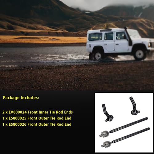 Front Outer Inner Tie Rod End Kit for Mazda 3 2004-2013 (4pc) - size: HHCM-ES800025 ES800026 EV800024