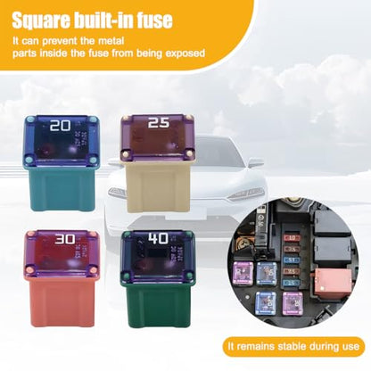 10 Pack 58 V 40 A Low-Profile Micro Cartridge Fuses - color: 40A