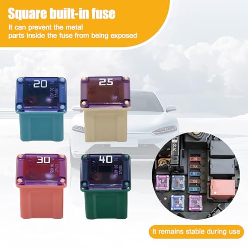 10 Pack 58 V 25 A Low-Profile Micro Cartridge Fuses - color: 25A