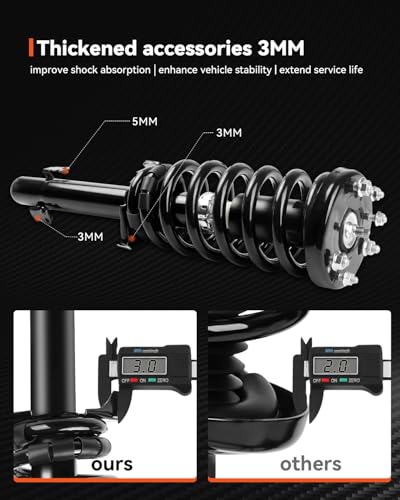 PROEZE Front Strut Assembly for 2008-2012 Accord, Shock Absorber Front with Coil Springs Replace 172562L,172562R, Driver and Passenger Side, 2PCS - size: 08-12 Accord-Front