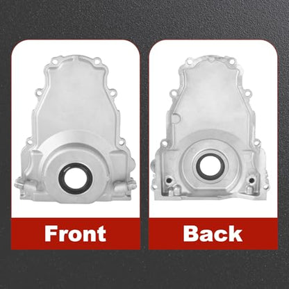 Alum LS Front Timing Cover w/Crank Gasket & Bolts Set-10AN 551589 - size: Gen 3 GM LS Series -10AN 551589