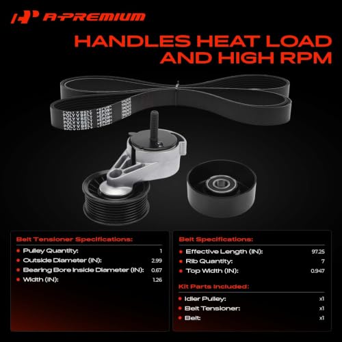 A-Premium Engine Serpentine Belt Drive Component Kit