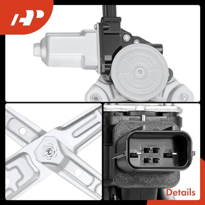 A-Premium Front Driver Side Power Window Regulator with Motor (6-Pin)