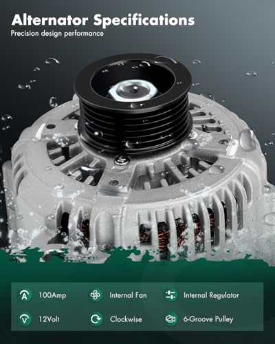SCITOO 13715 Alternator 100Amp for Lexus GS400 1998-2000, GS430 2001-2005 - size: 130A, style: 104210-4480 Alternator