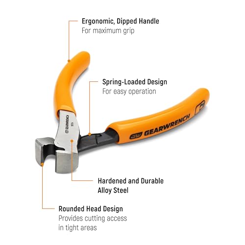 GEARWRENCH 4-1/2" Precision End Cutting Plier | 89734 - style: End Cutting