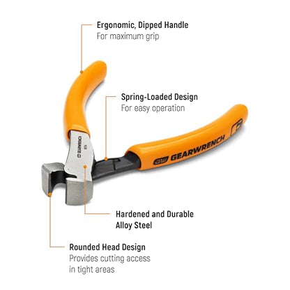 GEARWRENCH 4-1/2" Precision End Cutting Plier | 89734 - style: End Cutting