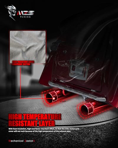 MZS Trike Motorcycle Cover Waterproof Outdoor fits up to 110" 3 Wheeler - size: 110 inch Trike
