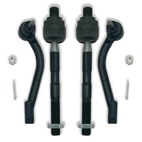 4pcs Front Inner & Outer Tie Rod Ends Kit Fit for Hyundai Santa Fe 2007 2008 2009 2010 2011 2012, Fit for Kia Sorento 2011 2012 2013 | EV800231 ES800035 ES800055 - size: ES800035 ES800055 EV800231 X2