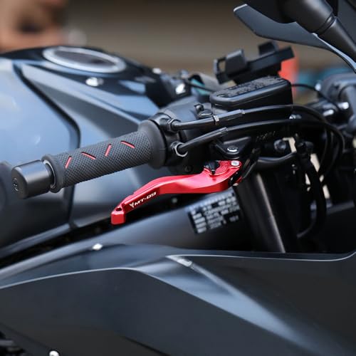 Motorcycle Short Brake Clutch Levers Compatible with Yamaha Gen 4 MT-09 / SP 2026 2025 2024 | Front Shorter Levers Handles MT09 MT 09 Gen4 Accessories (red) - color: Red