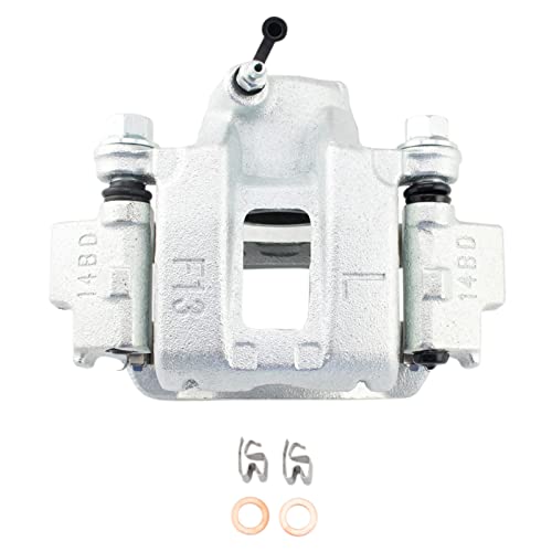 TRQ Rear Brake Caliper Set 2 Piece Zinc Coated Brackets Hardware - color: Replacement, size: CLA31947