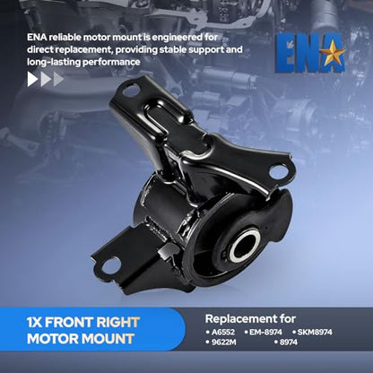 ENA Front Right Engine Motor Mount Compatible with Honda Accord 1998-2002 V6 3.0L, Odyssey 1999-2004 V6 3.5L, Acura CL 2001-2003 V6 3.2L, TL 1999-2003 V6 3.2L Replacement for A6552 EM8974 50820S0KA81