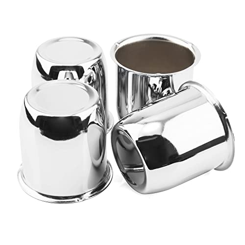 4Pcs 2.8" OD 2.91" H Push Through Trailer Wheel Center Cap for Rim - color: Chrome, size: 2.8" Hub 2.91" H
