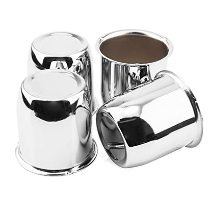 4Pcs 2.8" OD 2.91" H Push Through Trailer Wheel Center Cap for Rim - color: Chrome, size: 2.8" Hub 2.91" H