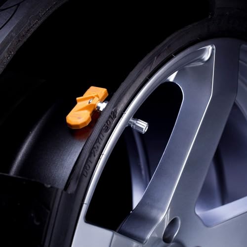 IM4168 TPMS Sensor 433MHz – Rubber Stem Tire Pressure Sensors - Pre-Programmed Tire Sensor for Cars - Ready to Install Tpms Sensors Compatible for ALFA Romeo, Aston Martin, Chrysler & More - Pack of 4 - color: Black stem