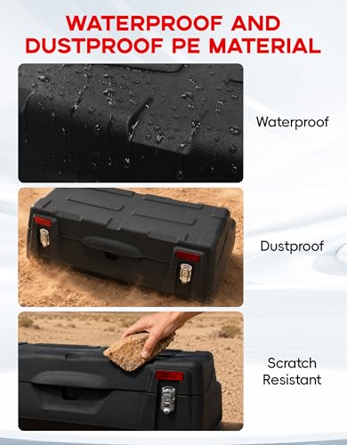 TCT-MOTORPARTS 96L ATV Rear Passenger Rack Cargo Storage Box & Lounger Seat - color: 96L#2