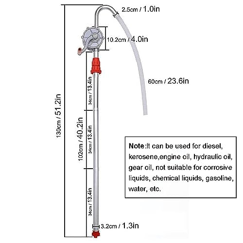 LYCARESUN 15 to 55 Gallon Drum Pump,Aluminum Hand Fuel Pumps - style: Aluminium
