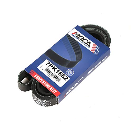MOCA 7PK1662 EPDM Serpentine Belt Fit 2006 for Acura CSX & 2002 2003 2004 2005 for Honda Civic 2.0L l4 - size: 7PK1662