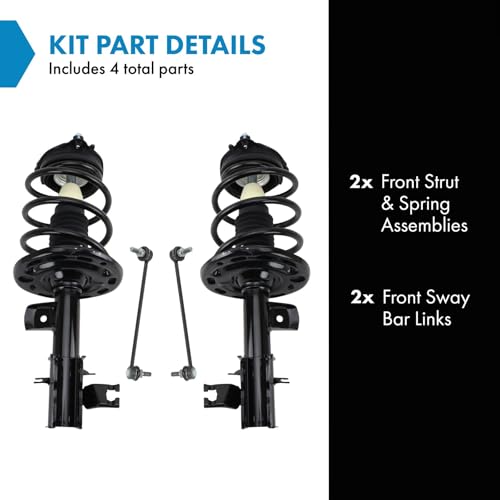 TRQ Front Suspension Kit Complete Strut & Coil Spring Assembly Sway Bar - style: SCA30498