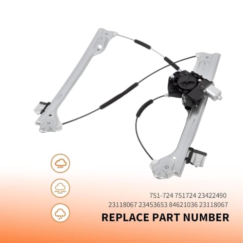 Front Left Window Regulator Compatible with Silverado 2014-2019