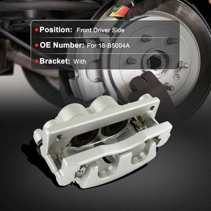 cciyu Front Left Disc Brake Caliper Assembly With Bracket 18-B5004A - size: Front Left[18-B5004A]