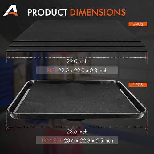 17892 Transmission Drain Pan with 3-Pack 22-Inch Oil Drain Splash Pads