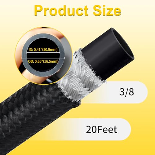 20 ft AN6 Braided Transmission Cooler Line Kit - style: 6AN 20FT