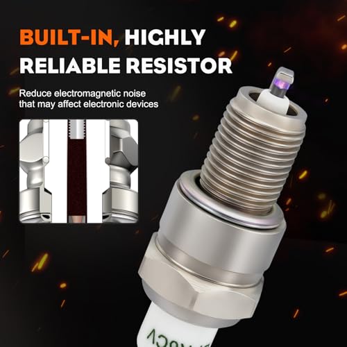 Hipa BPR6ES Spark Plugs Compatible with NGK BPR6ES 7131 Torch F6RTC MTD 951-10292 751-10292 Honda 98079-56846 GX120 GX160 GX340 GX390 Engines & Other Small Engines (Pack of 4) - size: BPR6ES 4pack