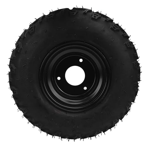 14X5.00-6 6" ATV Tires,All Terrain Tires with Alloy Rim 3 Holes,6PR Rubber Puncture ATV & Go Karts Knobby Tires for Go Kart Off Road Vehicle Cart