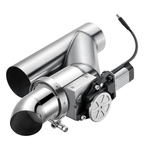 Electric Exhaust Cutout 2.5 Inch with Elbow Muffler Exhaust Valve Kit with One Controller Remote Kit - size: 2.5