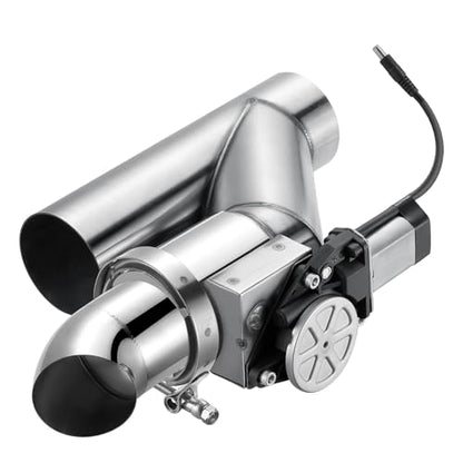 Electric Exhaust Cutout 2.5 Inch with Elbow Muffler Exhaust Valve Kit with One Controller Remote Kit - size: 2.5