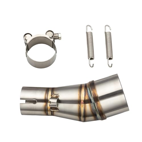 Xintre Motorcycle Exhaust Mid Pipe, Exhaust Pipe Muffler Adapter Connect Pipe with Clamps Compatible with Kawasaki Ninja 250 300 Z250 Z300 2008-2017 - size: 2008-2017