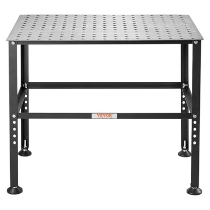 VEVOR Welding Table 36" x 24", 800LBS Capacity Welding Workbench Table, Heavy-Duty Work Bench with 0.63" Fixture Holes and Non-Slip Foot Pads for Welding Assembly Repair Works