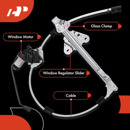 A-Premium Front Driver Side Power Window Regulator with Motor (2-Pin) - style: Front Driver(LH)